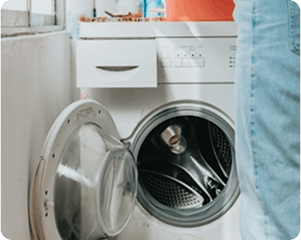 Student accommodations with washing machine