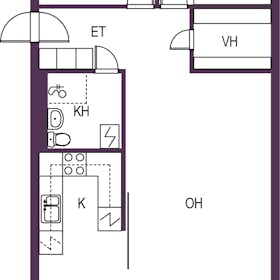 Apartment for rent for €1,350 per month in Espoo, Otakallio