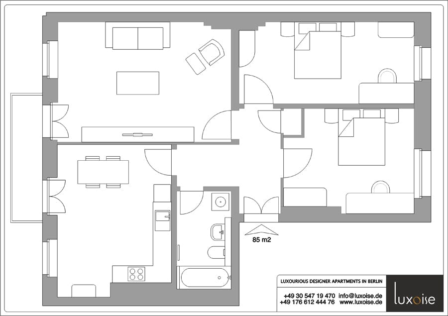 Apartment Berlin, 2 beds — photo 7