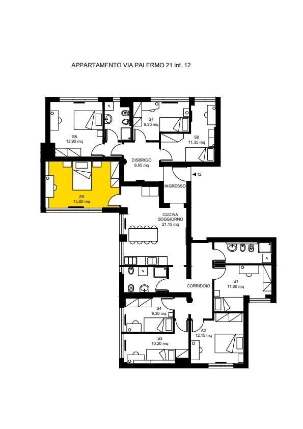 Single room Trento, 1 bed, 16m² — photo 80