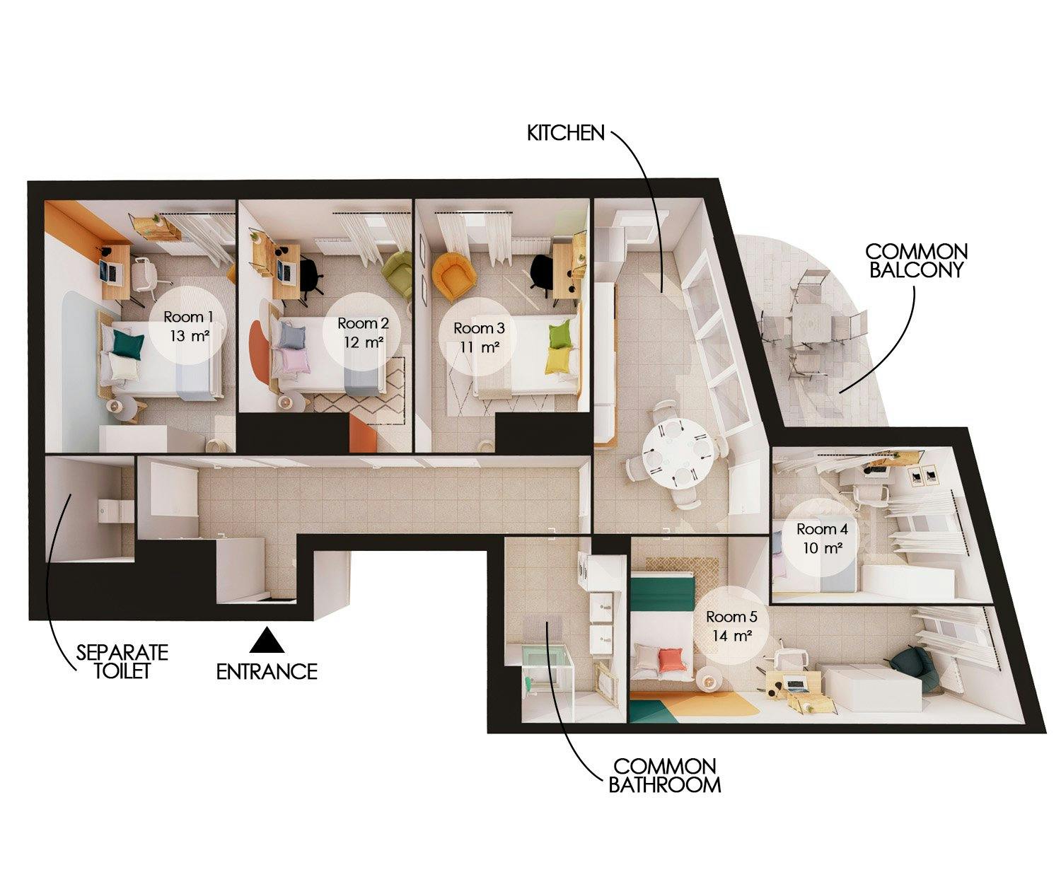 Apartment Villeurbanne, 91m² — photo 19