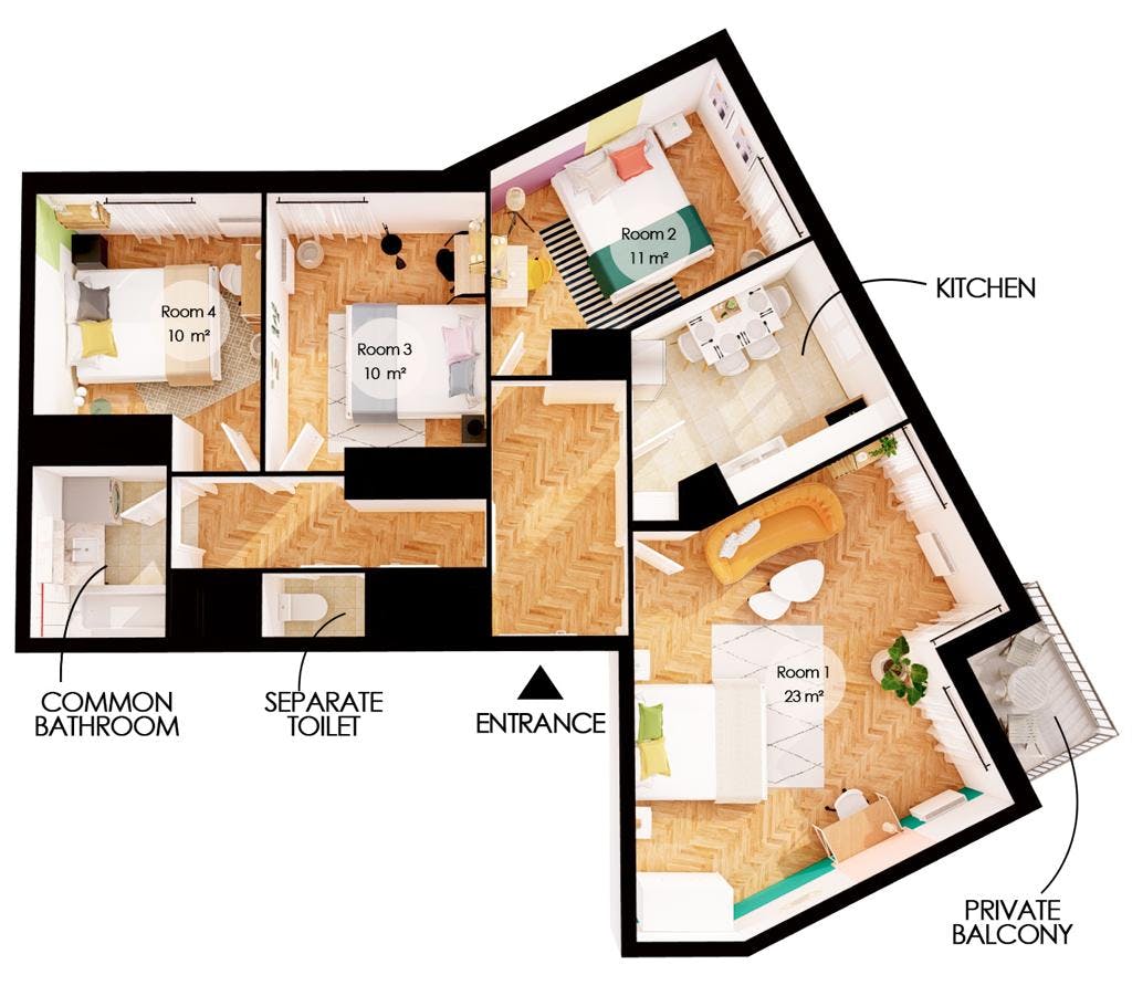 Apartment Saint-Denis, 82m² — photo 22