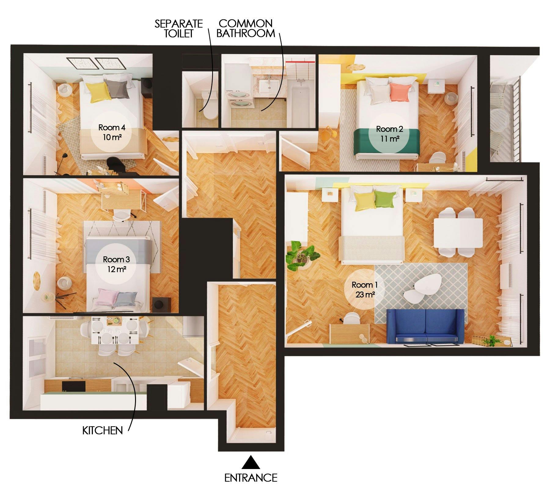 Apartment Saint-Denis, 86m² — photo 23