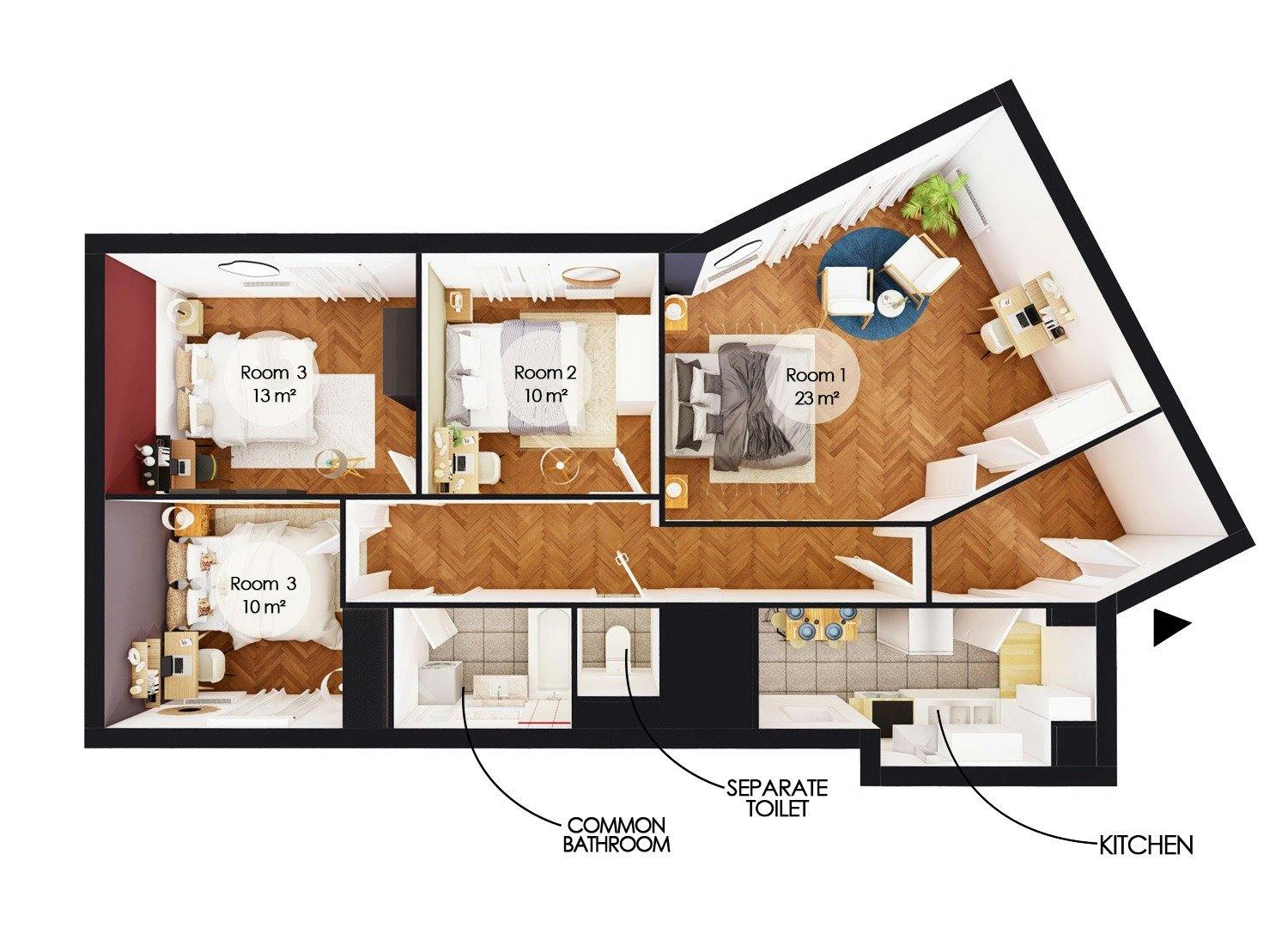 Apartment Saint-Denis, 82m² — photo 17