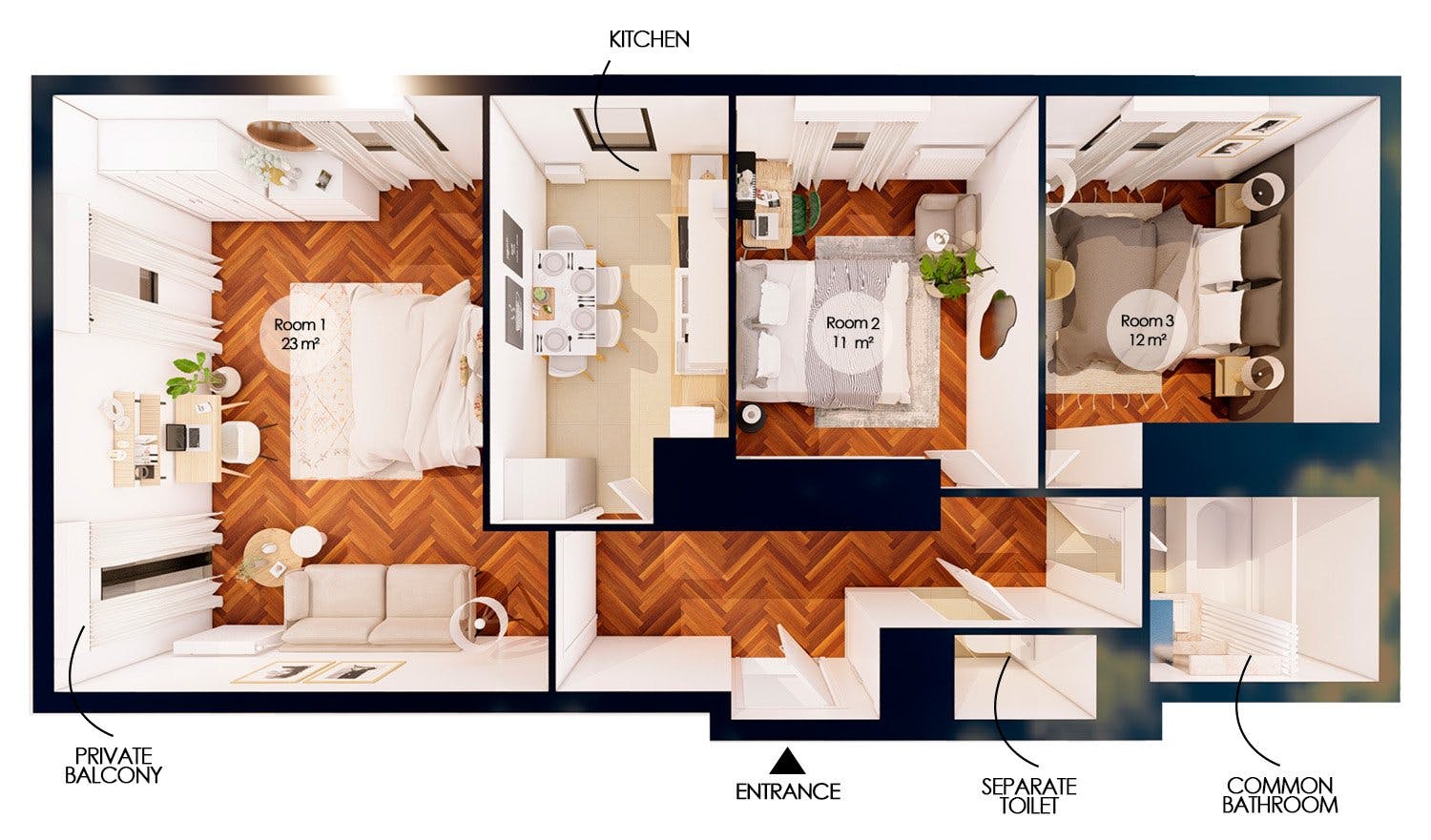 Apartment Saint-Denis, 65m² — photo 24