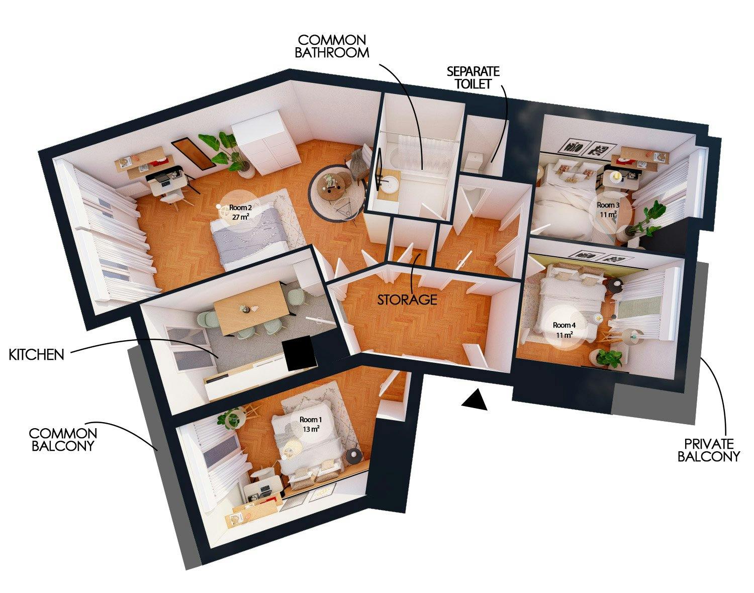 Apartment Saint-Denis, 81m² — photo 8