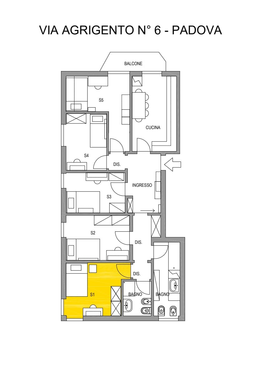 Single room Padova, 1 bed, 11m² — photo 35