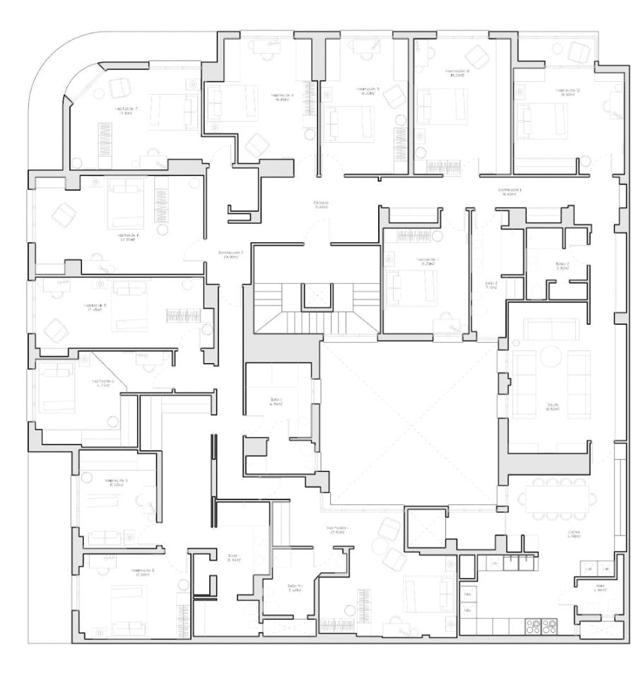 Appartement Madrid, 1 chambre, 17m² — photo 2