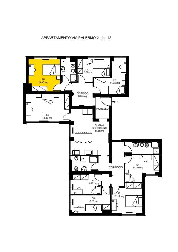 Single room Trento, 1 bed, 13m² — photo 517
