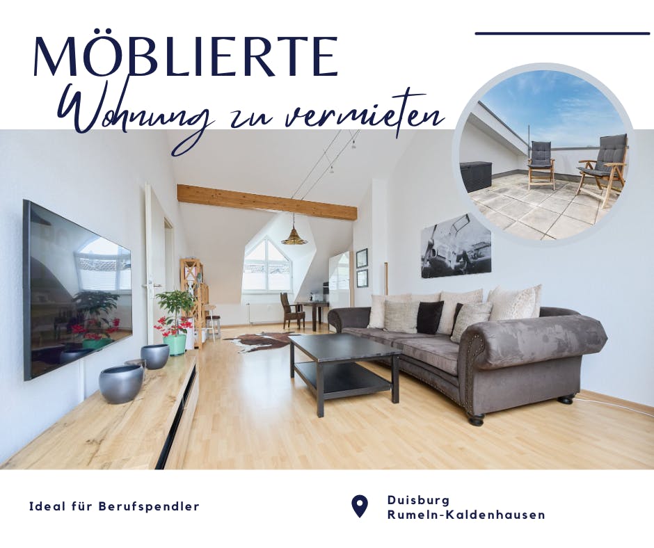 公寓 正在以 €1,590 的月租出租，其位于 Duisburg, Düsseldorfer Straße