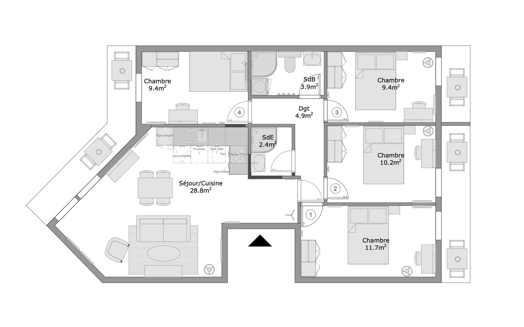 Apartment Nanterre, 81m² — photo 37