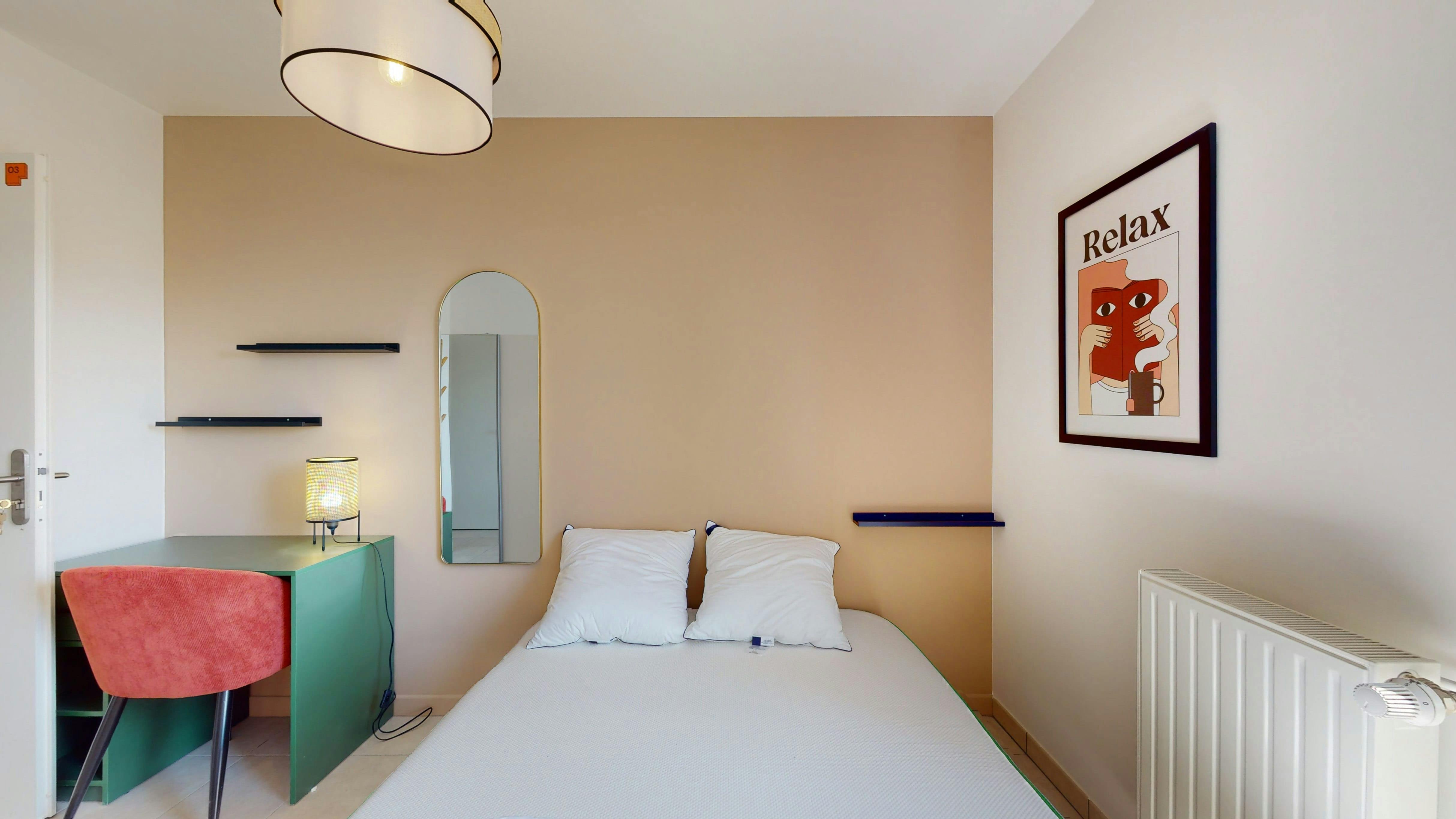 Single room Bordeaux, 1 bed, 9m² — photo 183