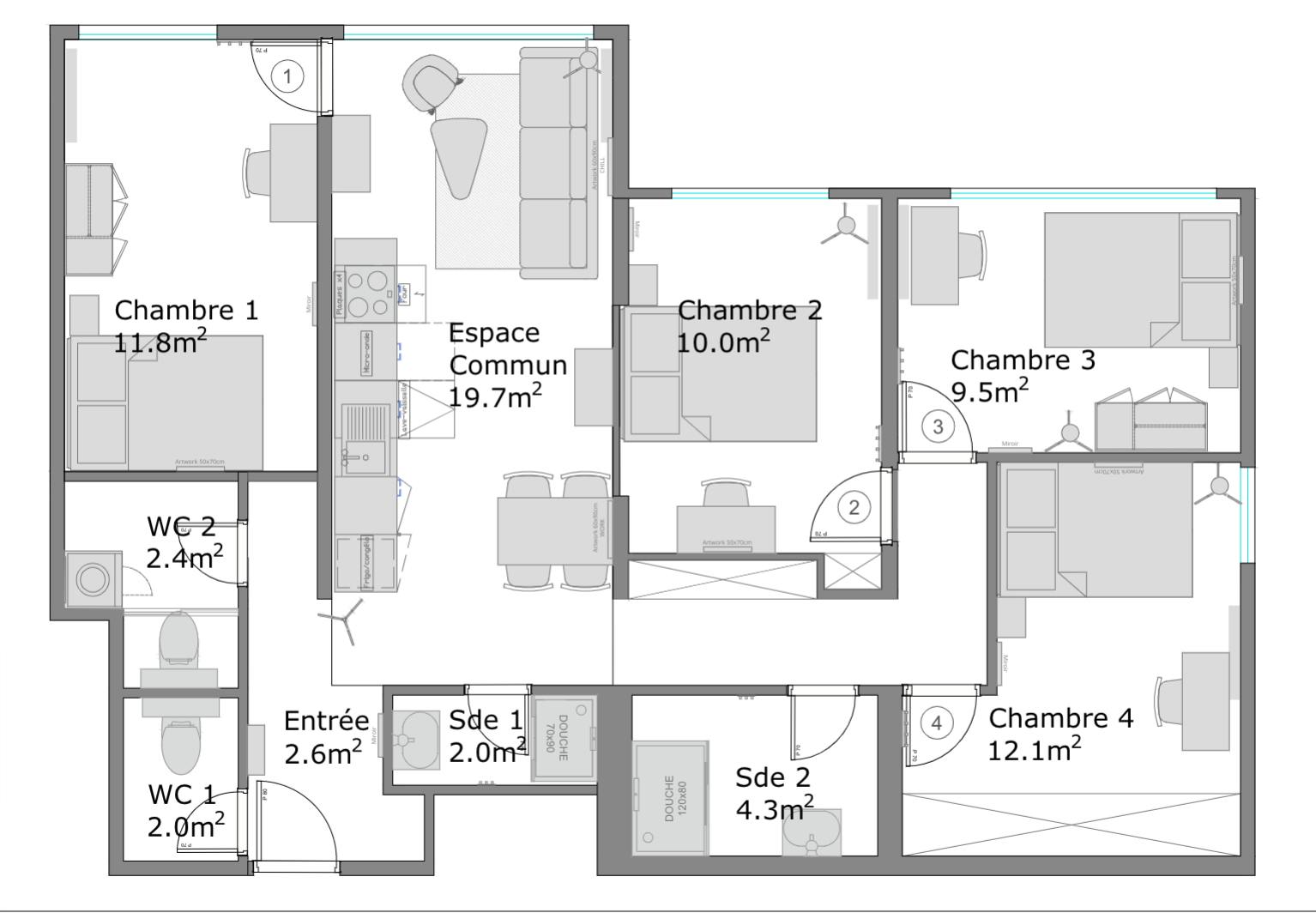 Apartment Courbevoie, 88m² — photo 39