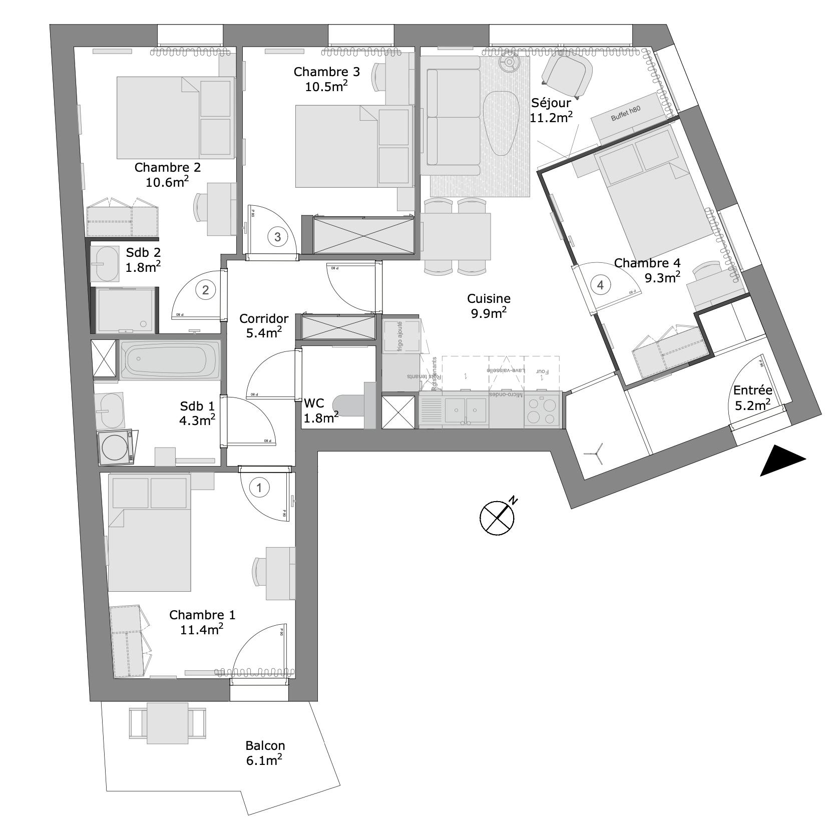 Apartment Lille, 81m² — photo 49
