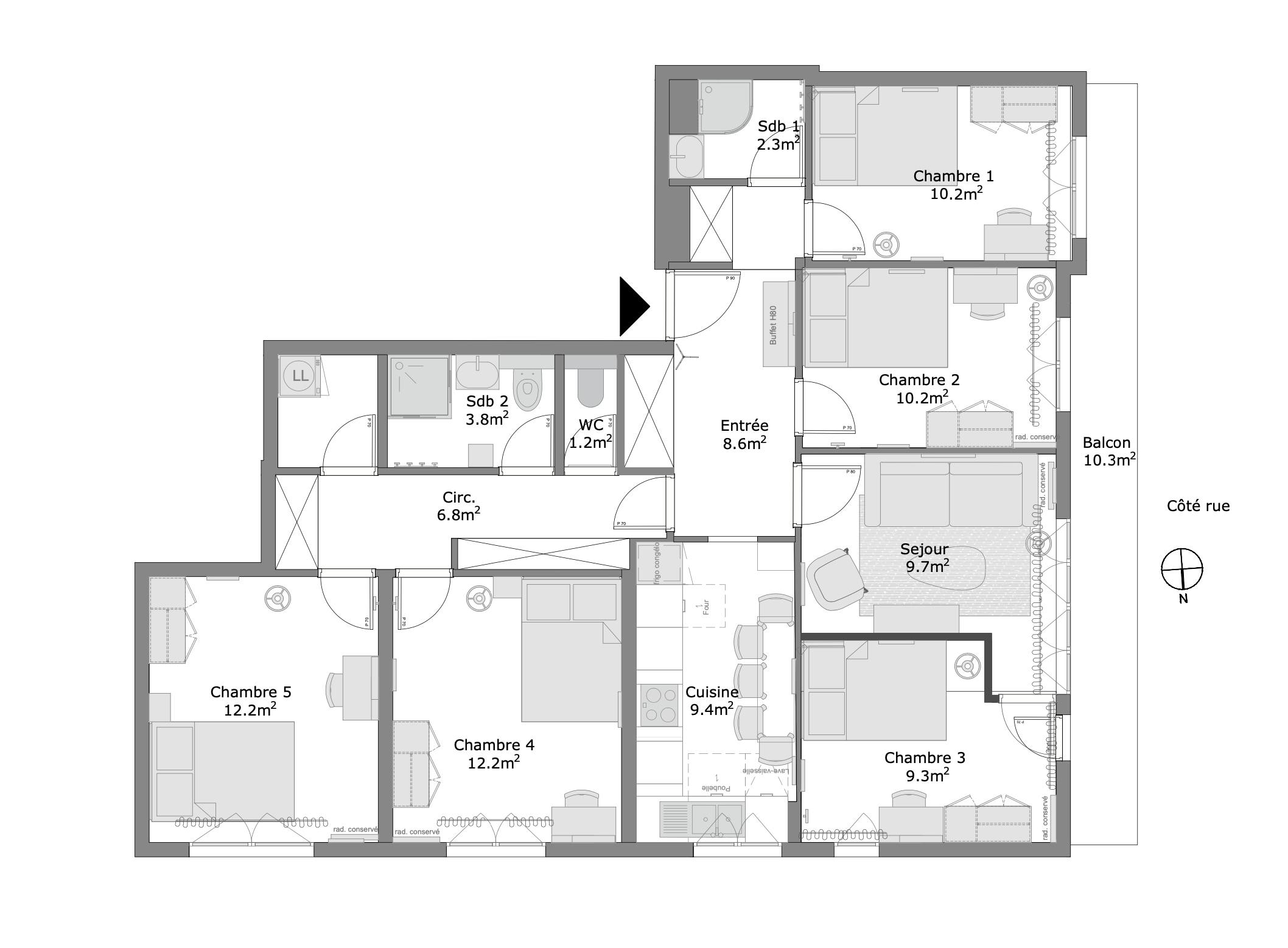 Apartment Créteil, 1 bed, 10m² — photo 71
