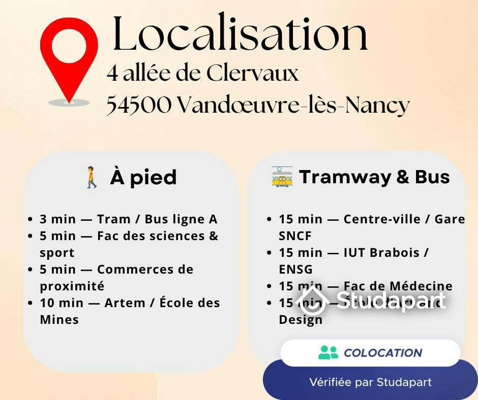 Pièce à Vandœuvre-lès-Nancy