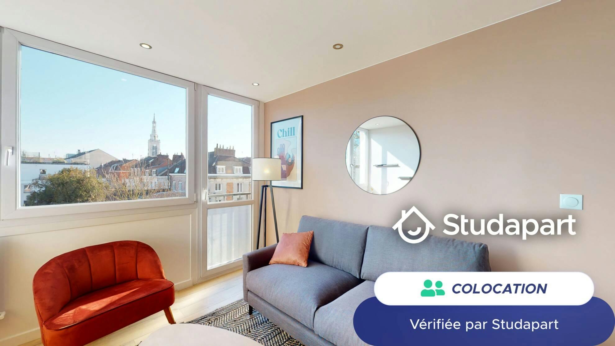 Private room for rent on Rue de la Madeleine, Lille - Vue 4