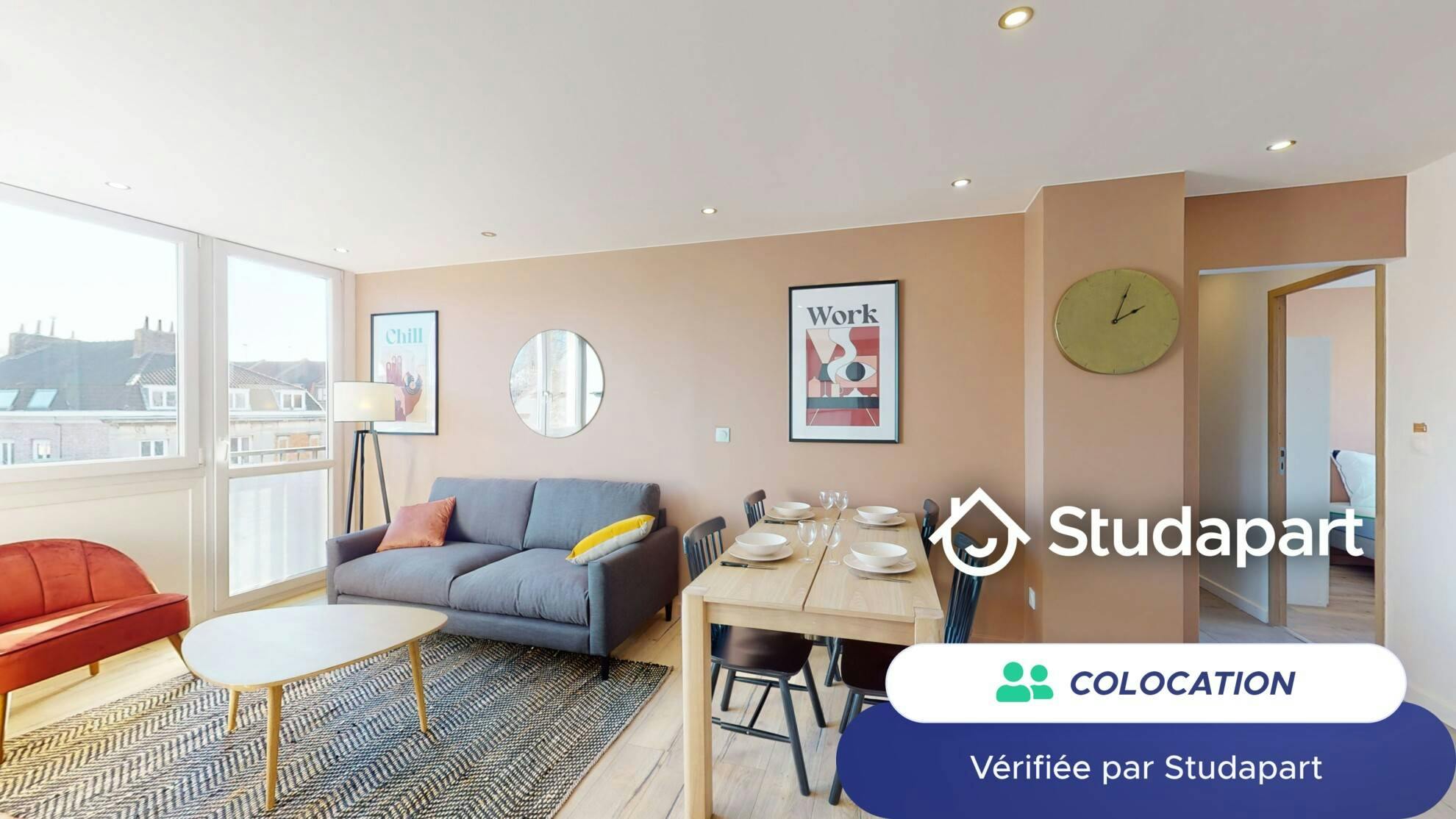 Private room for rent on Rue de la Madeleine, Lille - Vue 5