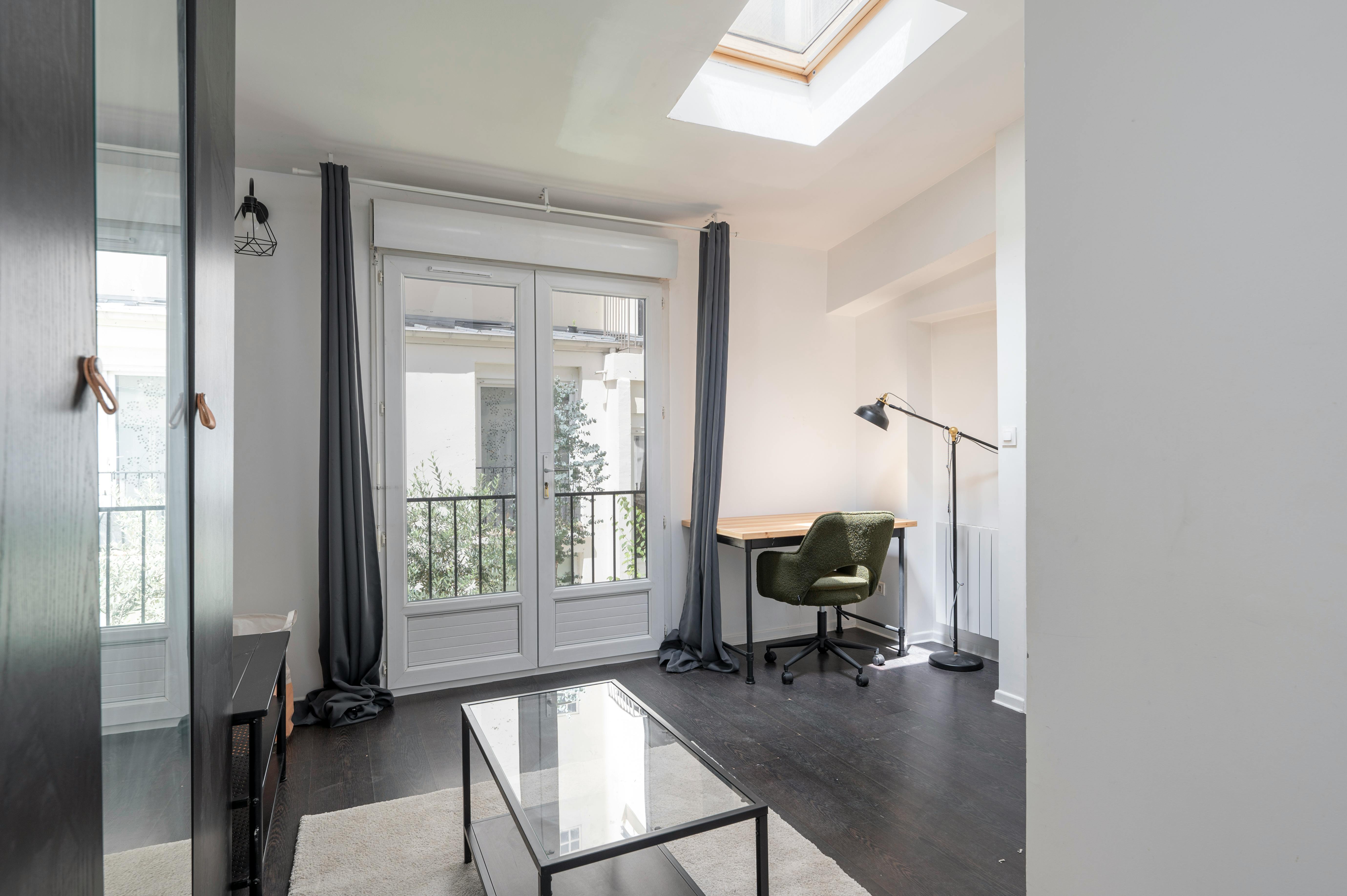 Single room Paris, 1 bed, 21m² — photo 17