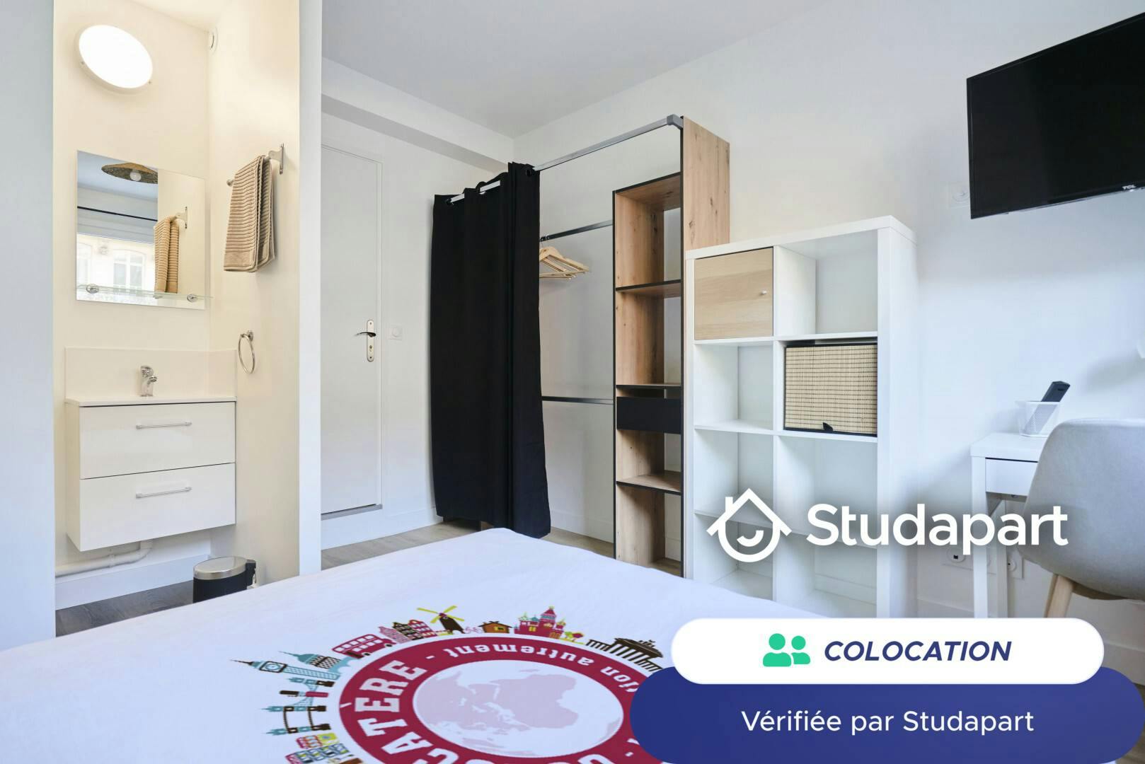 Private room for rent on Rue Gustave Delory, Lille – pohled 6