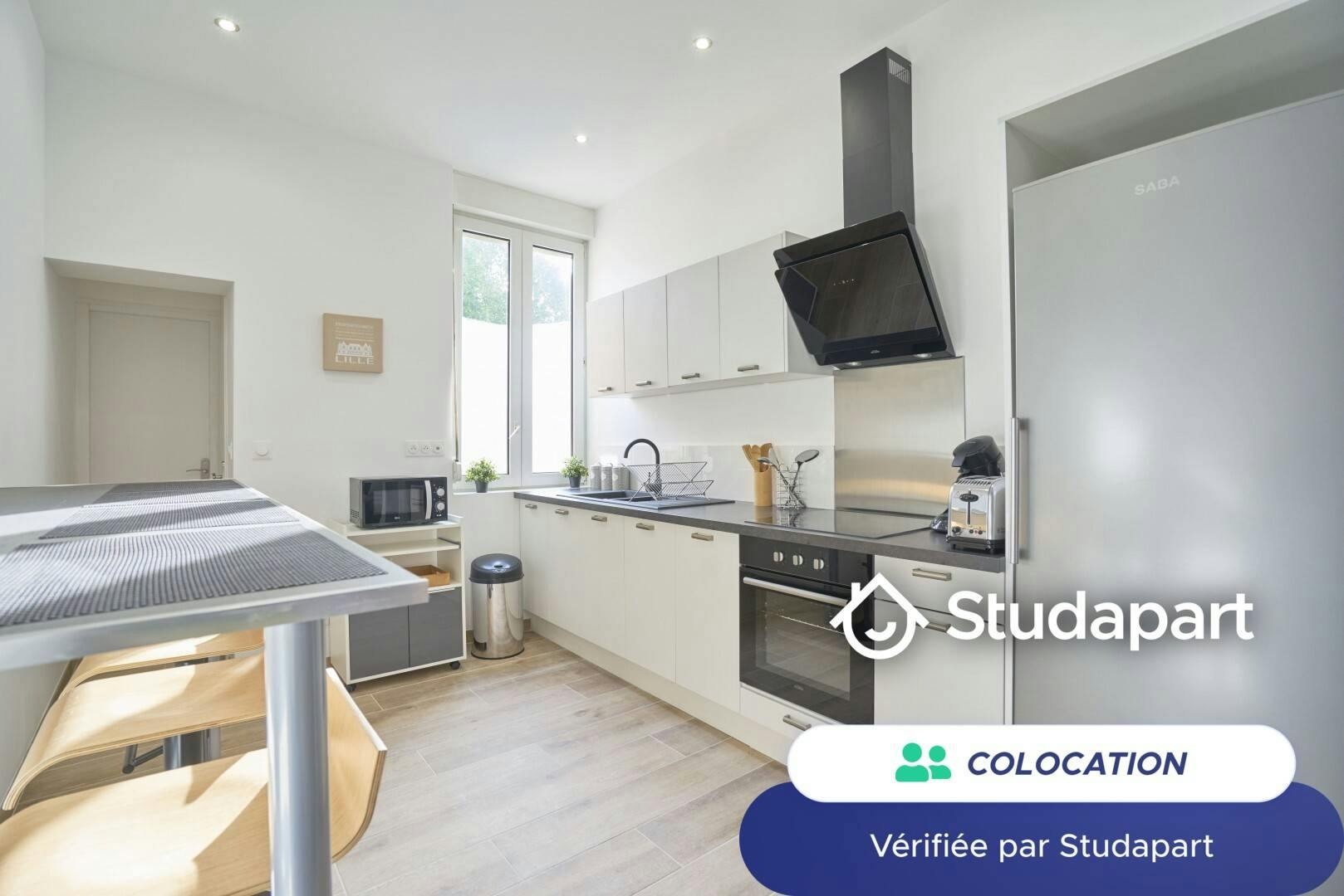 Private room for rent on Rue des Dondaines, Lille - Vue 4