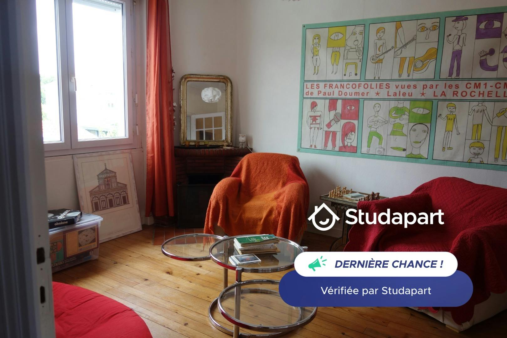 Chambre privée à louer pour 380 €/mois à La Rochelle, Rue du Vélodrome