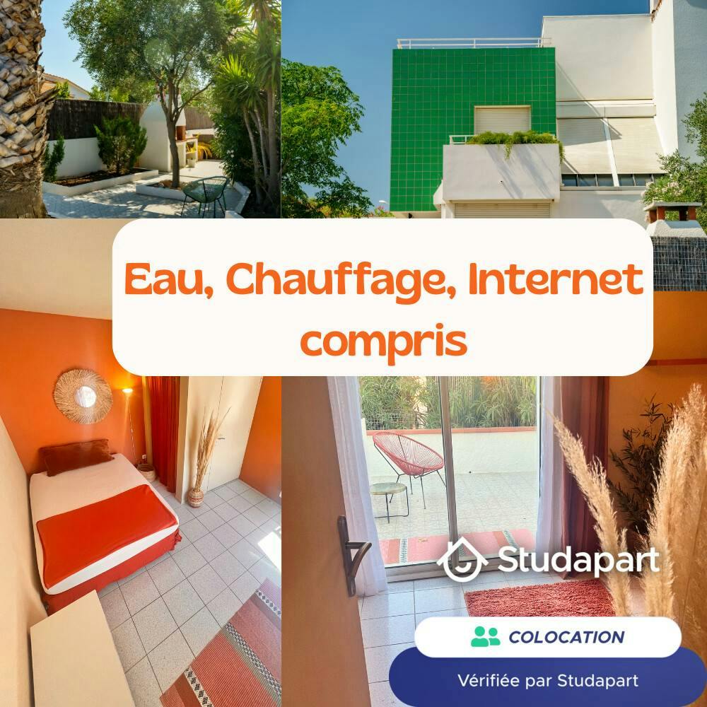 Privé kamer te huur voor € 485 per maand in Perpignan, Rue des Frères Morane