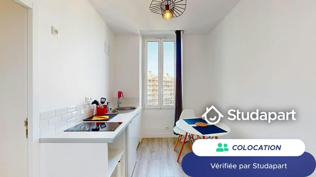 Private room for rent on Rue Eugène Pottier, Marseille - Vue 5