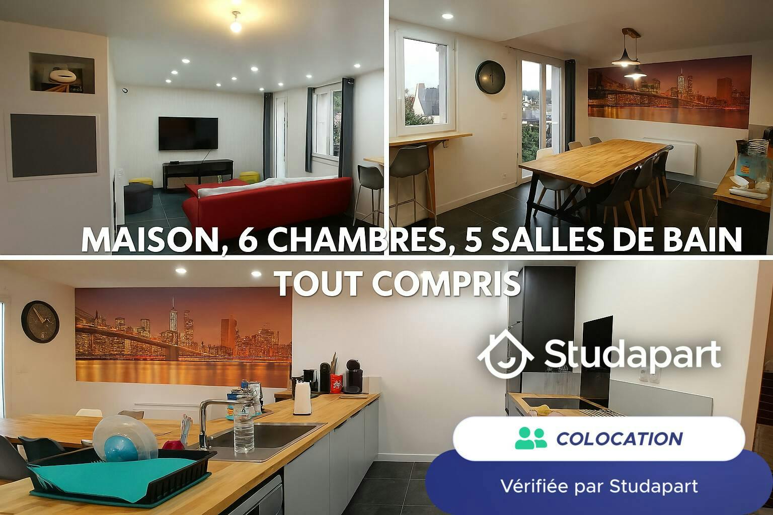 Chambre privée à louer pour 410 €/mois à Quimper, Rue de Créac'h Maria