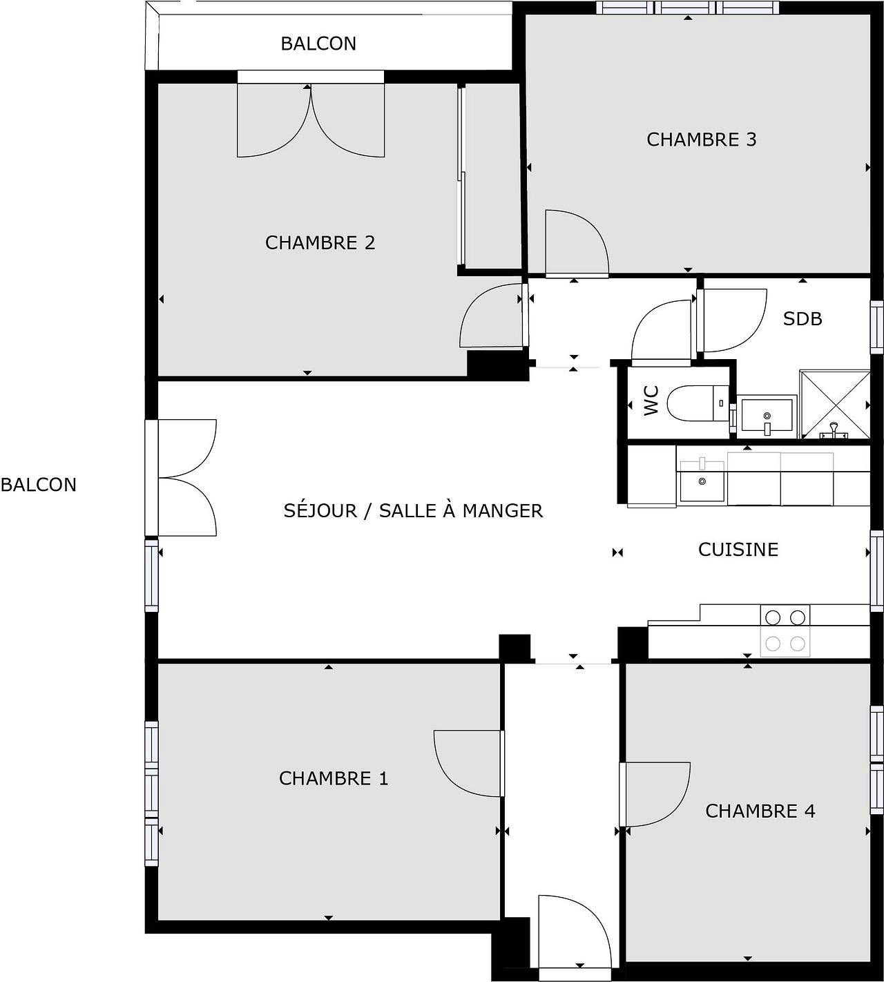 Apartment Lyon, 78m² — photo 4