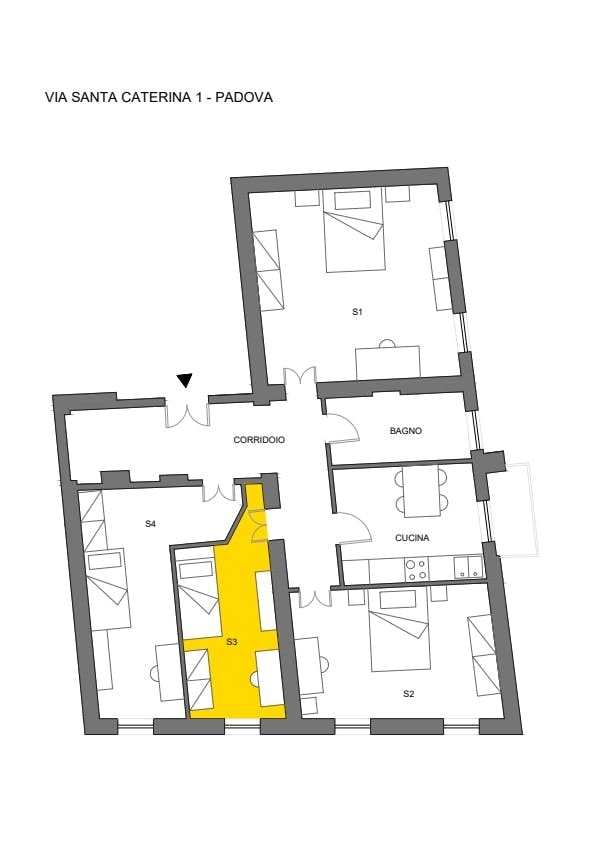 Single room Padova, 1 bed, 11m² — photo 79