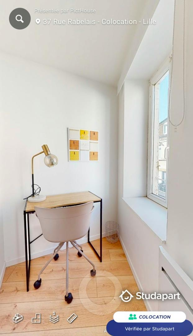 Private room for rent on Rue Rabelais, Lille - Plus