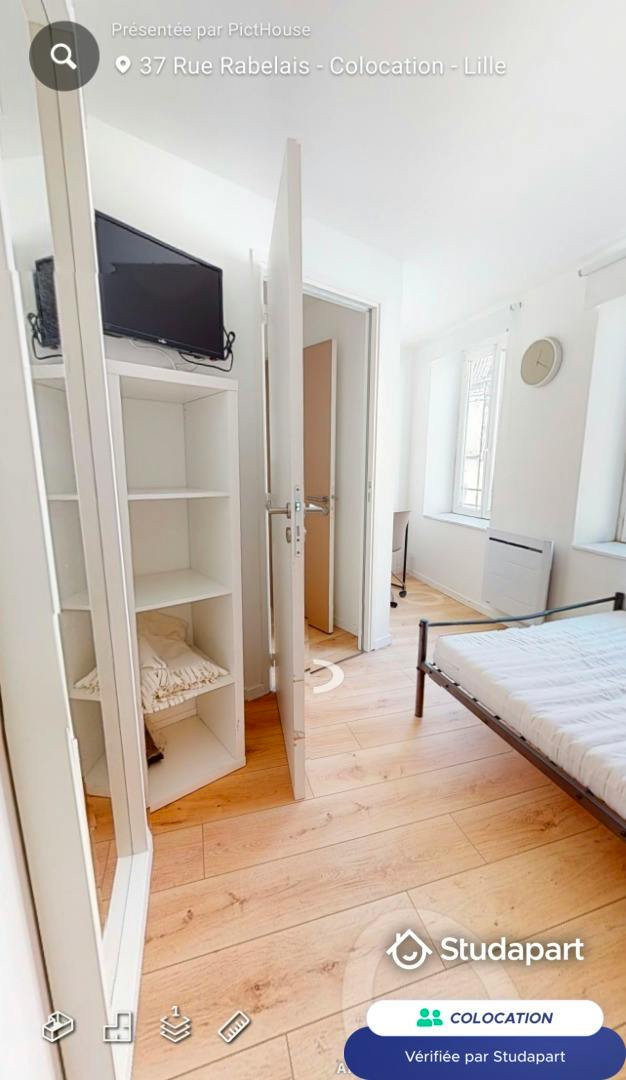 Private room for rent on Rue Rabelais, Lille - Vue 5