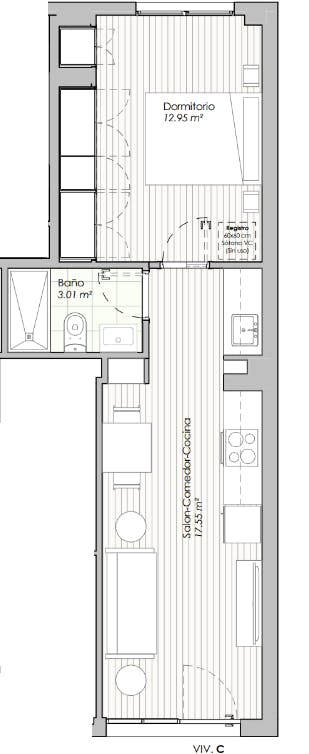 Apartment Madrid, 33m² — photo 5