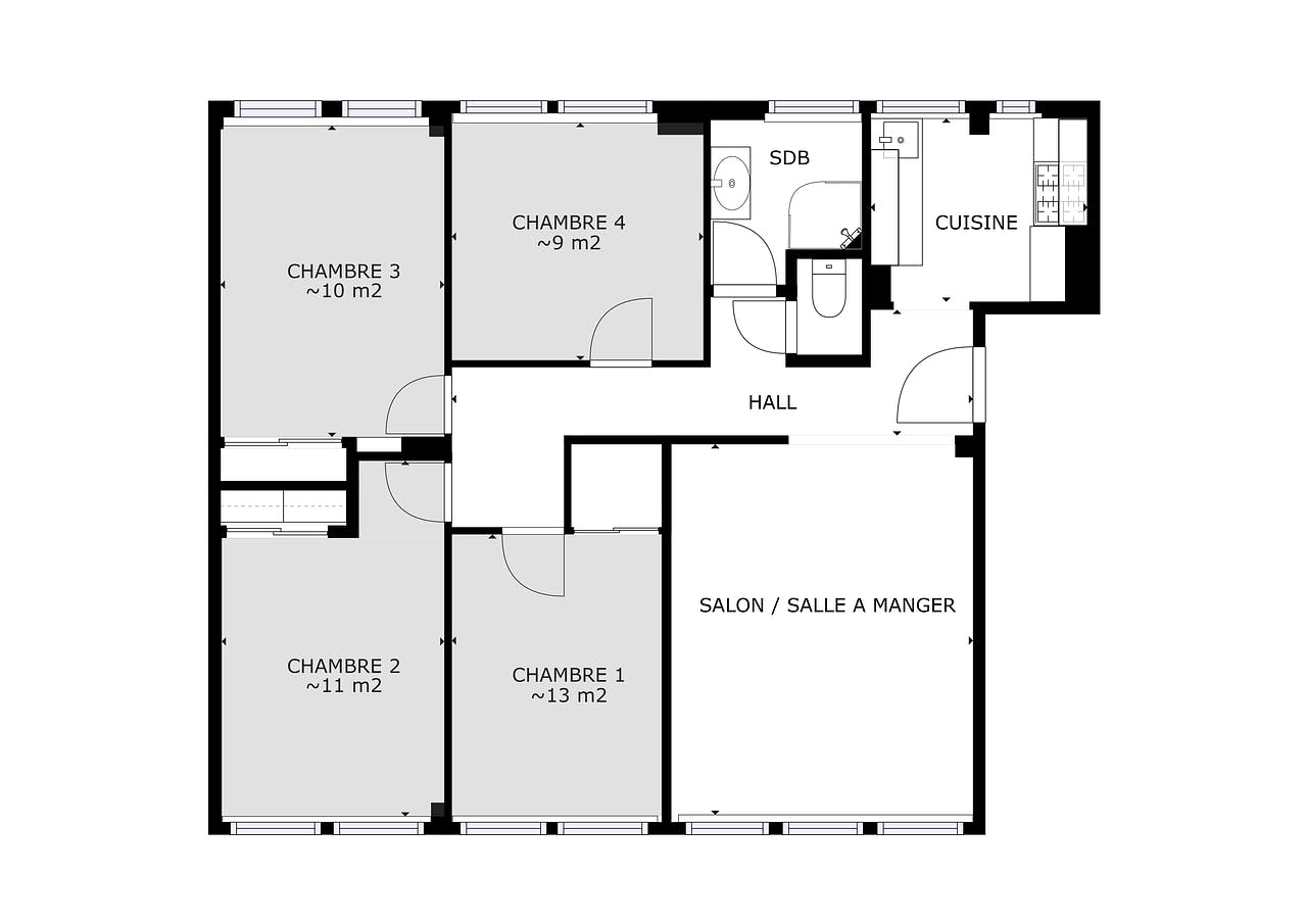 Apartment Lyon, 78m² — photo 3