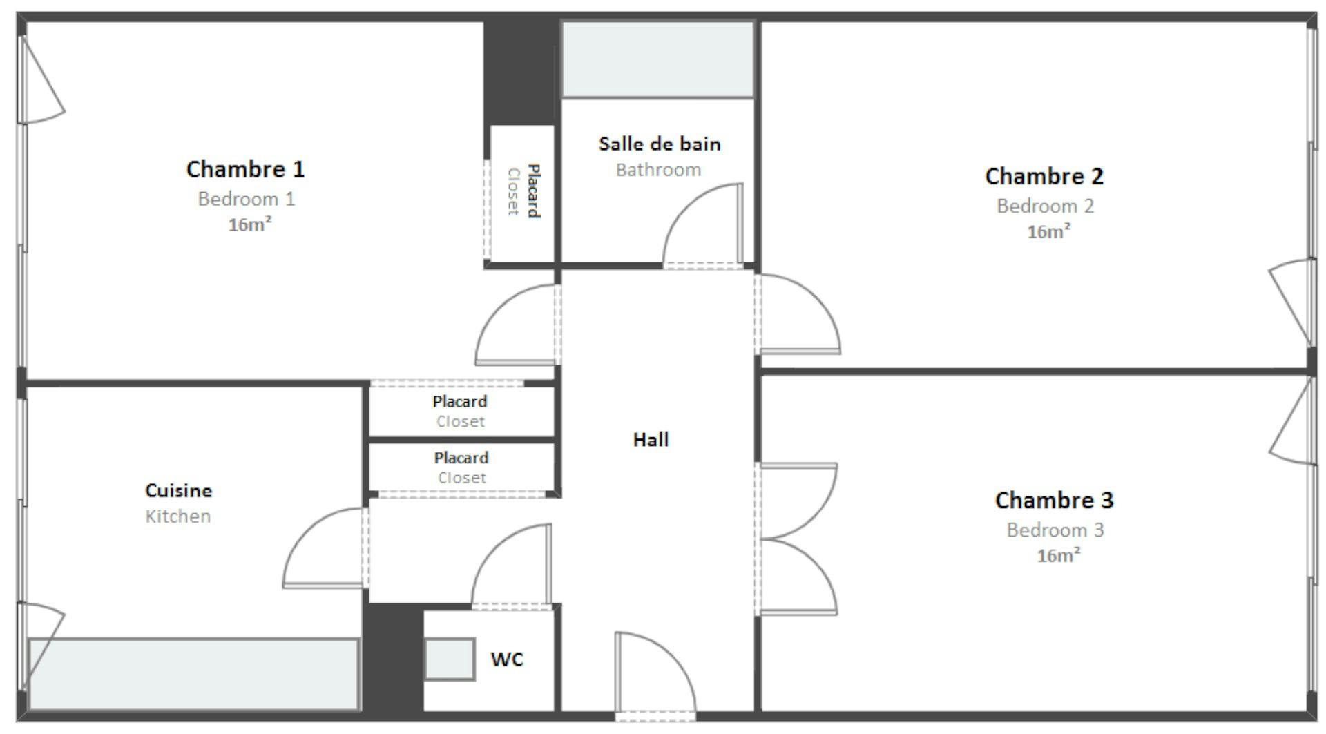 Apartment Lyon, 68m² — photo 3