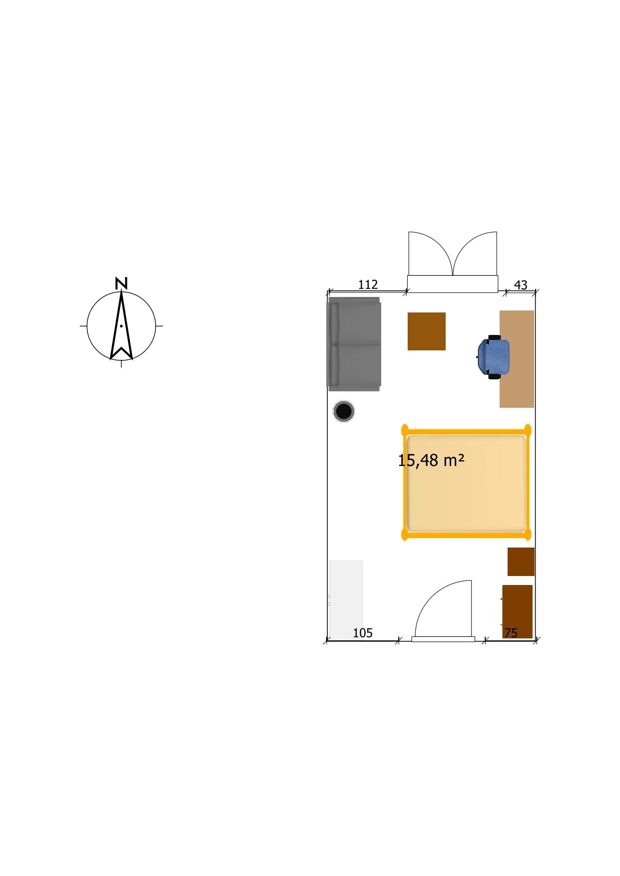 Single room Florence, 1 bed, 15m² — photo 4