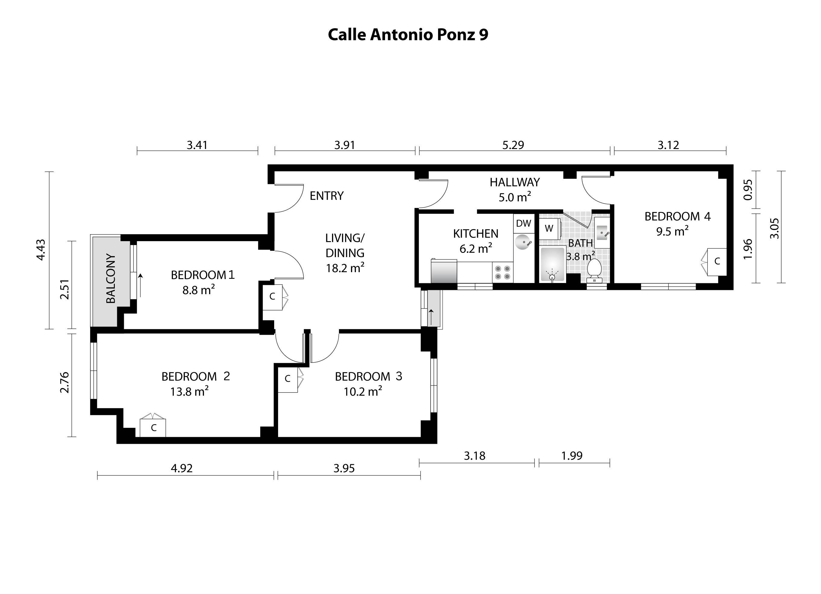 Apartment Valencia, 1 bed, 10.2m² — photo 6
