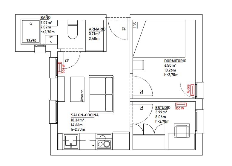 Apartment Madrid, 1 bed — photo 1