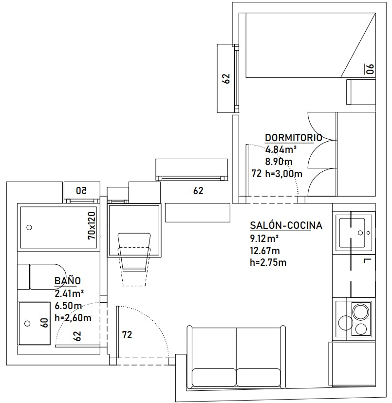 Apartment Madrid, 1 bed — photo 2