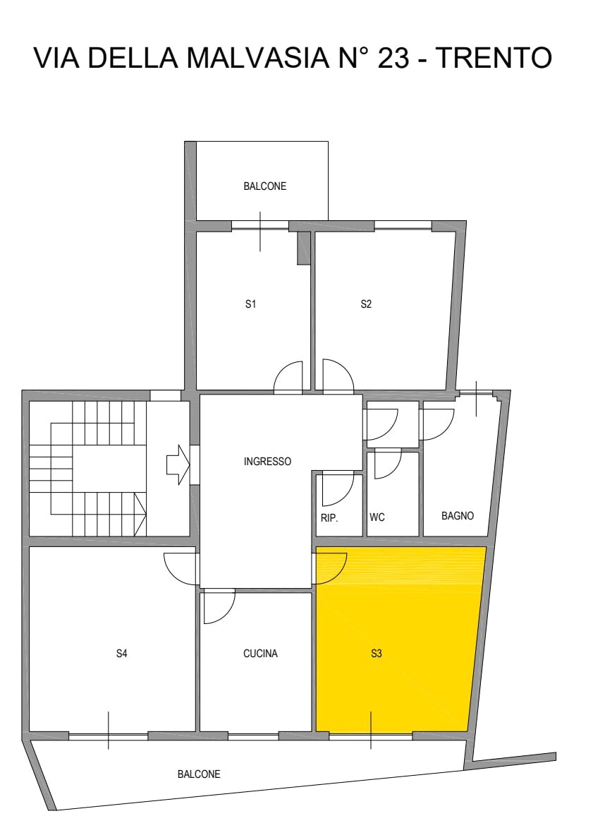 Single room Trento, 1 bed, 19m² — photo 246