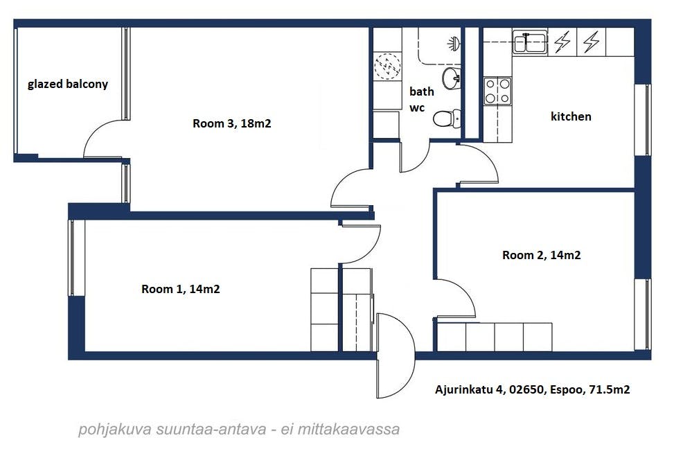 Apartment Espoo, 1 bed, 14m² — photo 9