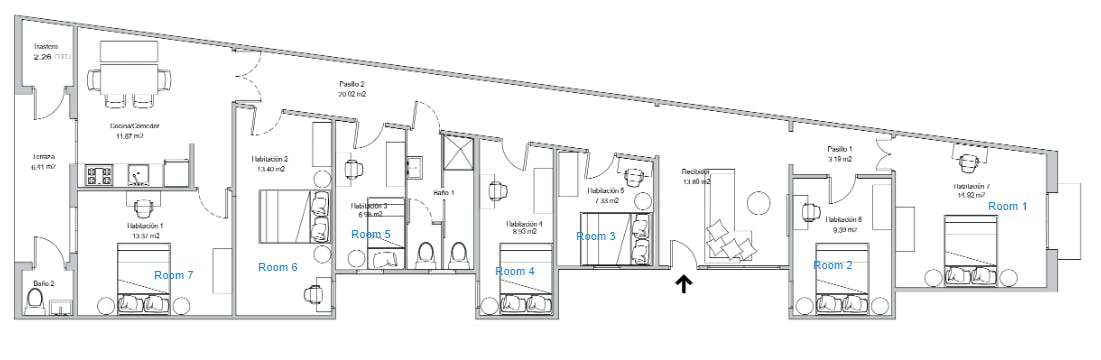 Apartment Barcelona, 1 bed, 6m² — photo 1