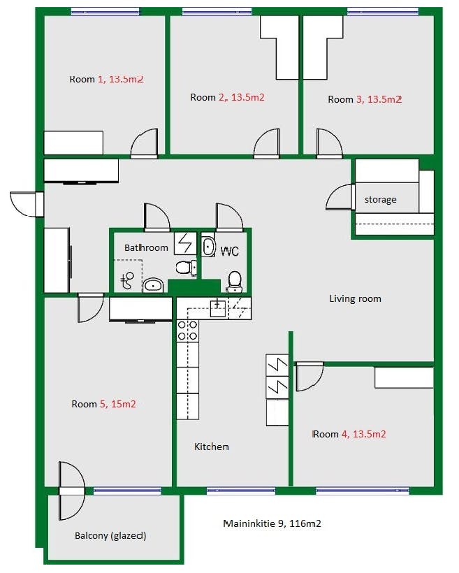 Apartment Espoo, 1 bed, 14m² — photo 9