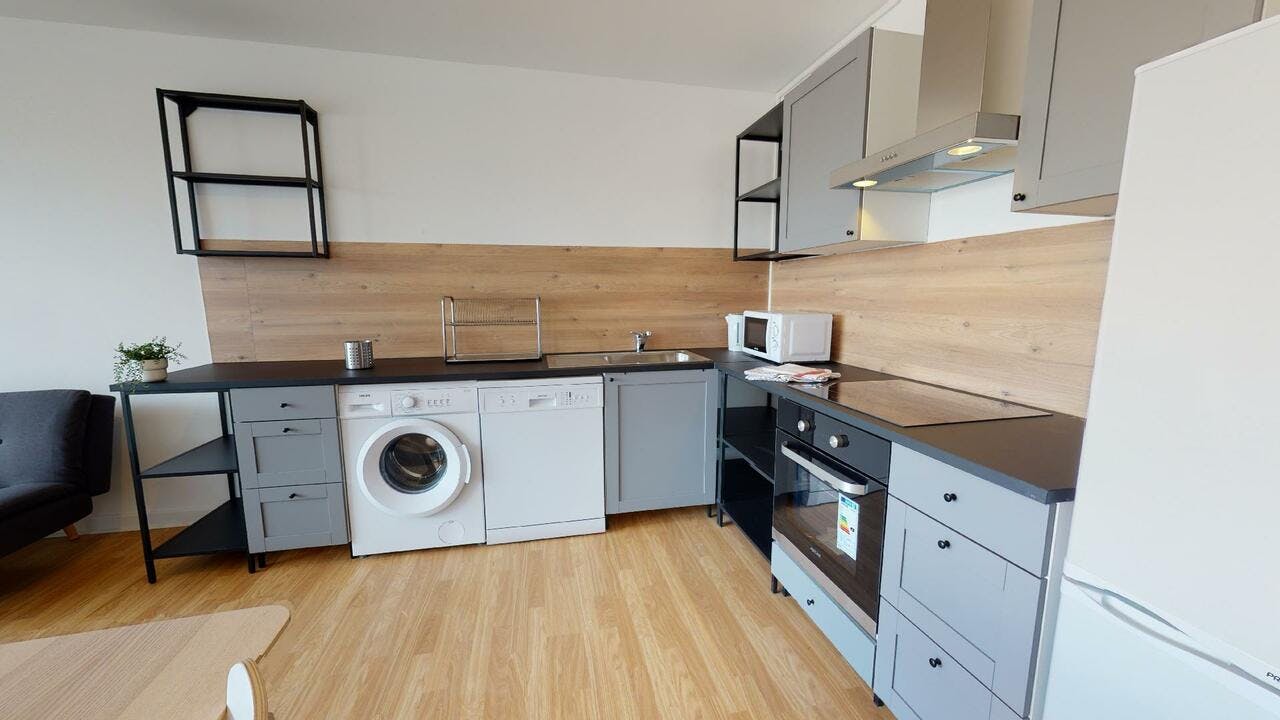 Apartment Villeurbanne, 1 bed, 13m² — photo 4