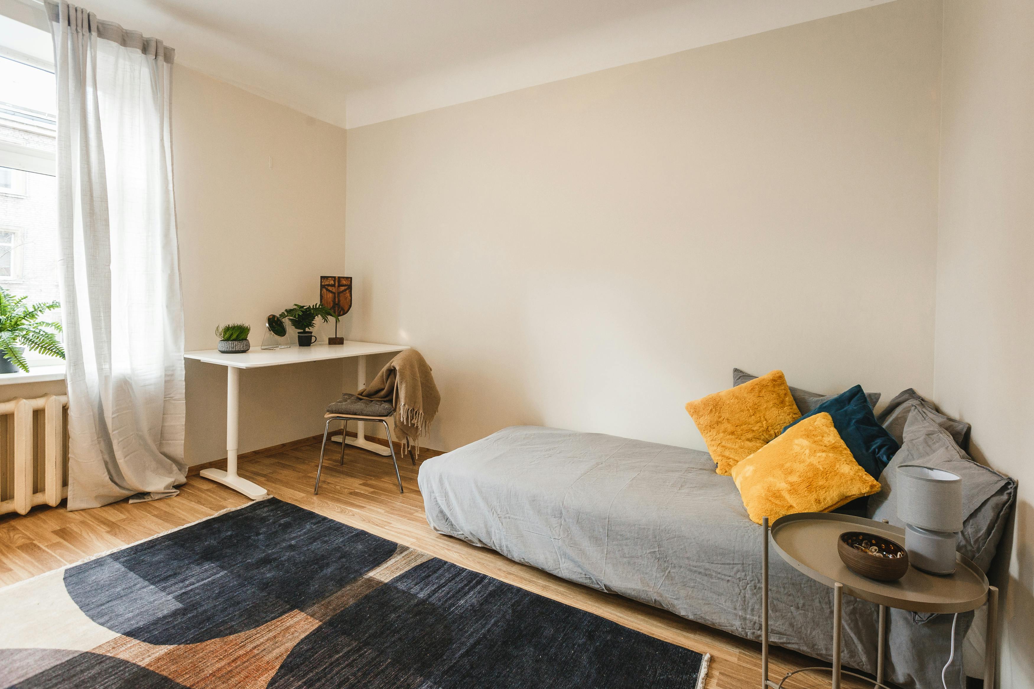 私人房间 正在以 €295 的月租出租，其位于 Riga, Krišjāņa Valdemāra iela