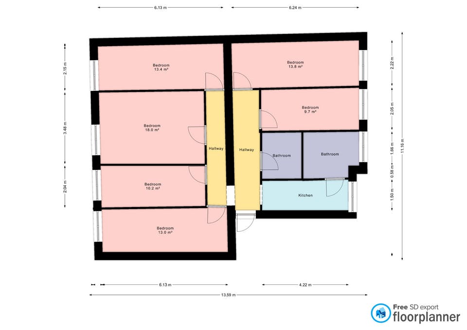 Single room Riga, 1 bed, 12m² — photo 1