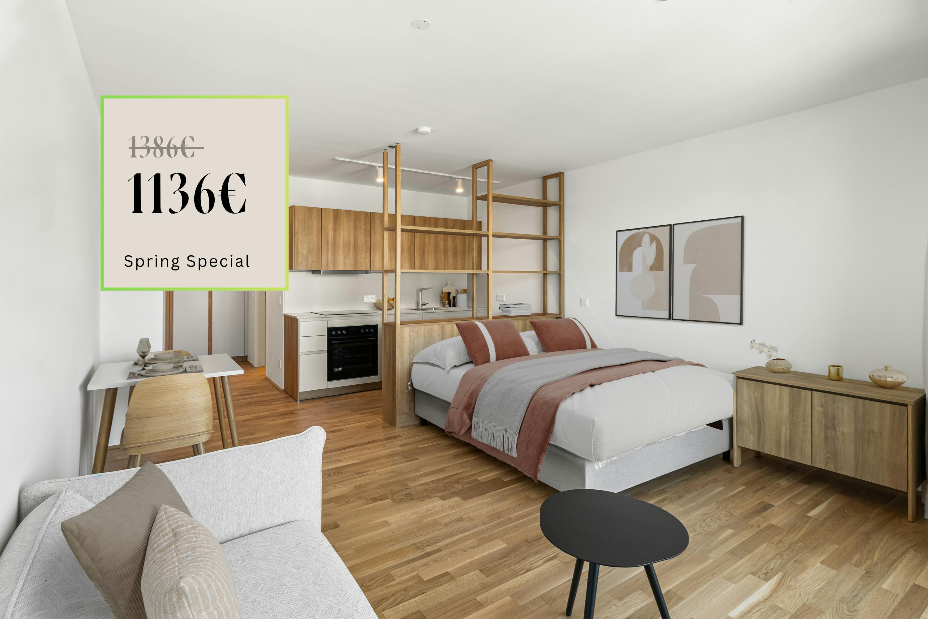 Studio for rent for €1,136 per month in Vienna, Dresdner Straße