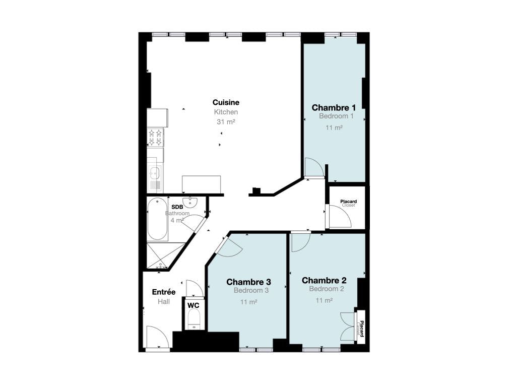 Single room Lyon, 1 bed, 11m² — photo 7