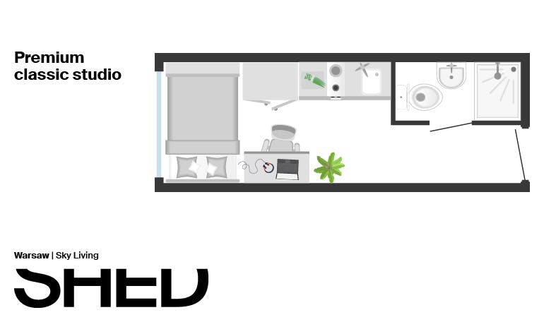 Single room Warsaw, 1 bed, 18m² — photo 5